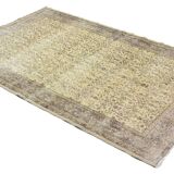 One-of-a-kind turkish handwoven vintage rug - rustic vintage charm 243x 159 cm