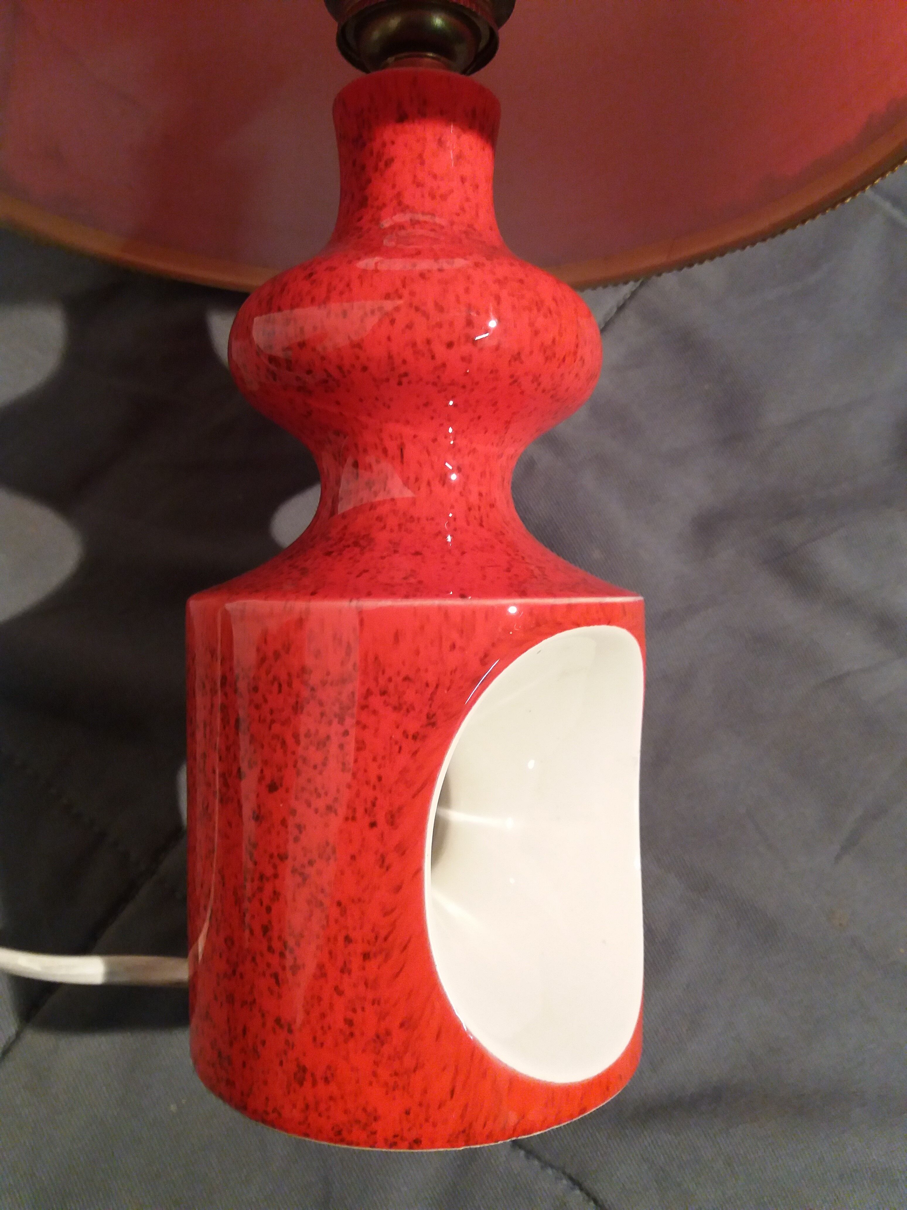 Red ceramic lamp 60