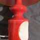 Lampe rouge en céramique vintage 60
