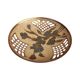 Hand-painted brass platter, France, 1960s.