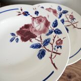 Set of 9 hollow plates Luneville