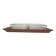 Service set, brown teak wood, clear glass, Denmark, 1970s.