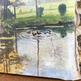 Old garden painting Gourbesville Normandy