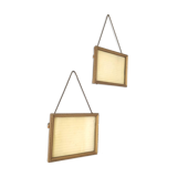 Pair small frames gilded wood 22 by 17cm