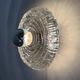 Thick Structured Ice Glass Wall Light Flush Mount by Peill & Putzler , 1970