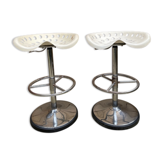 Pair of bar stools design Fermigier, edited by Mirima