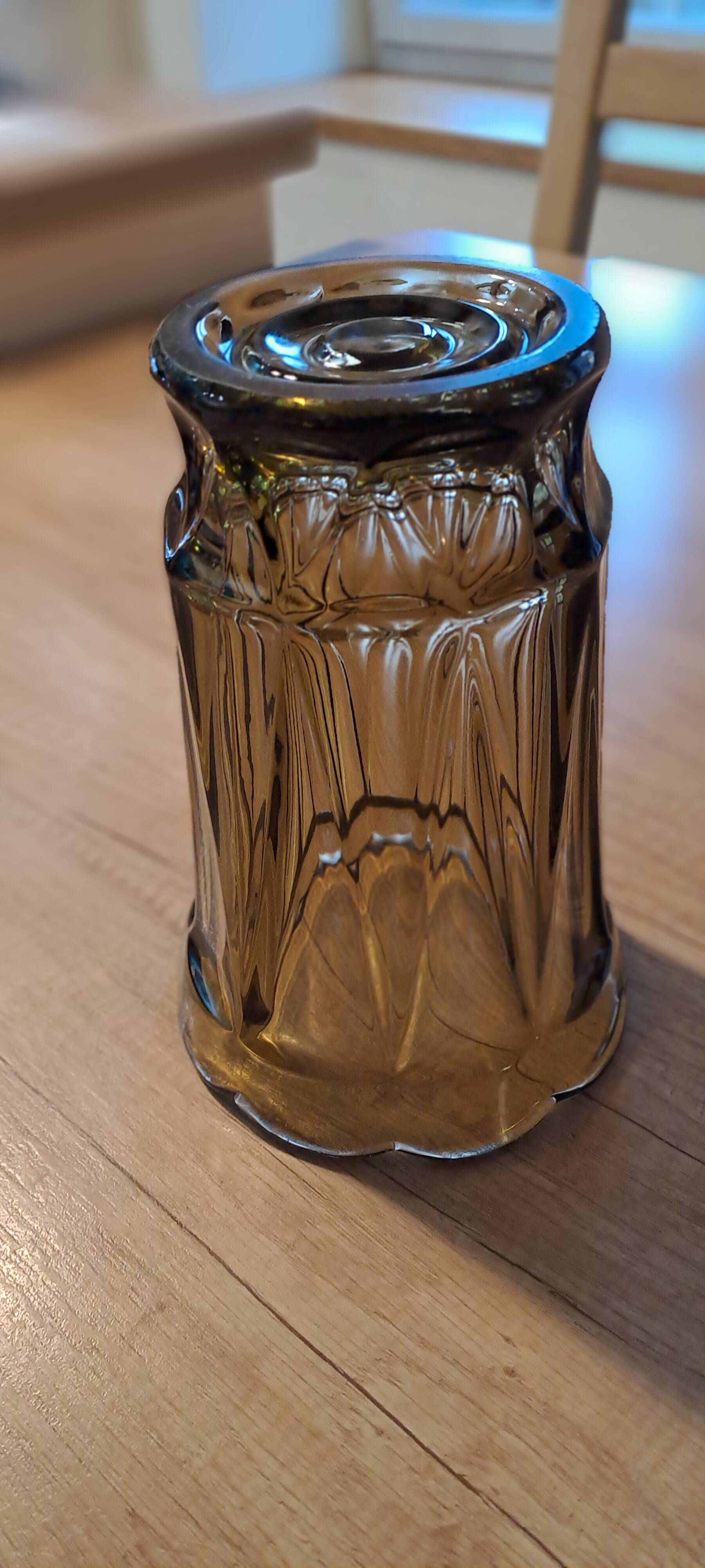 Smoked glass vase from the 70s