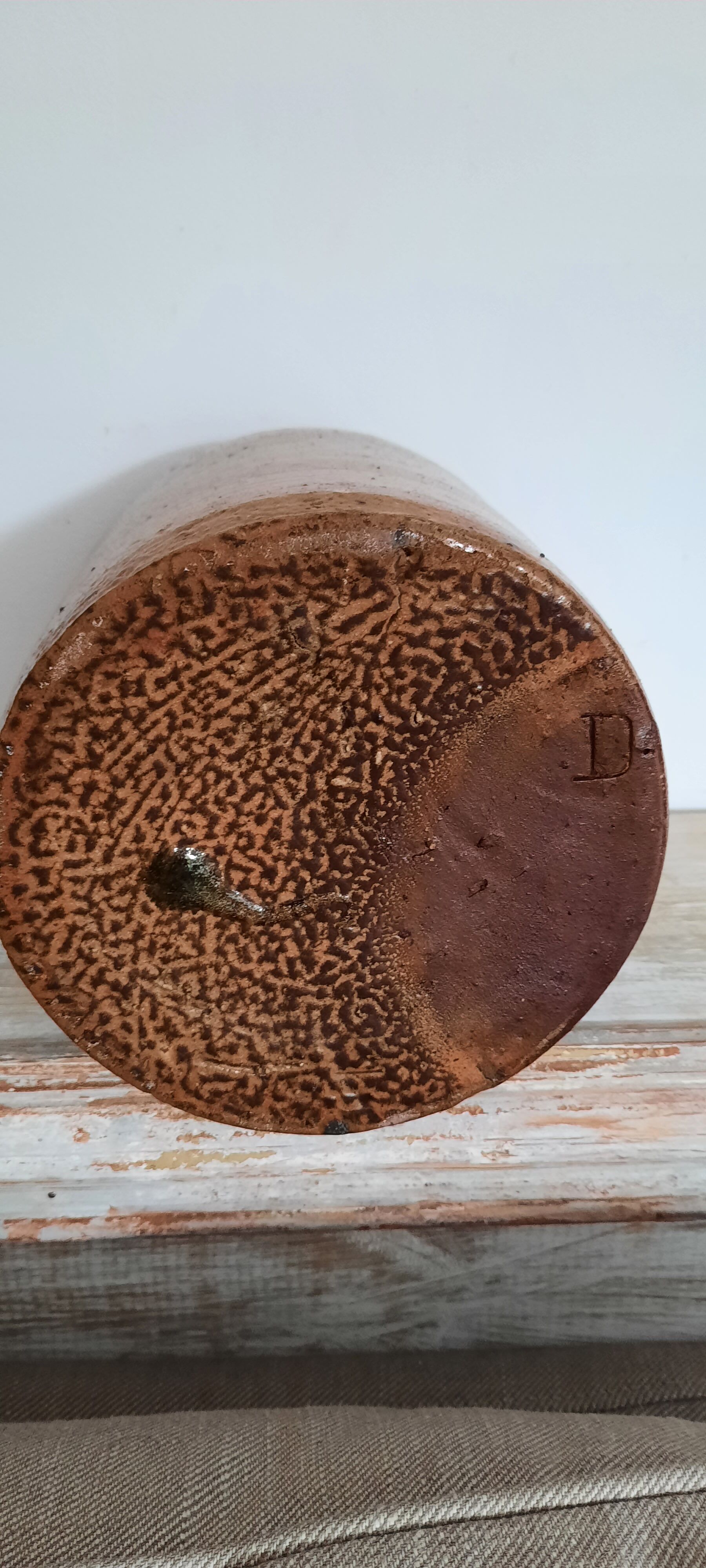 Glazed terracotta pot