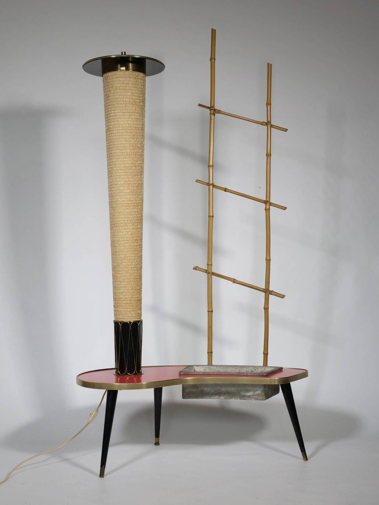 Kidney Table Floor Lamp Mid Century 1960s