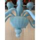 Contemporary Matte Light-Blue Glass Chandelier