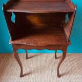 Hazelnut dressing table in the Louis XV style. Late 19th century France, rustic construction.