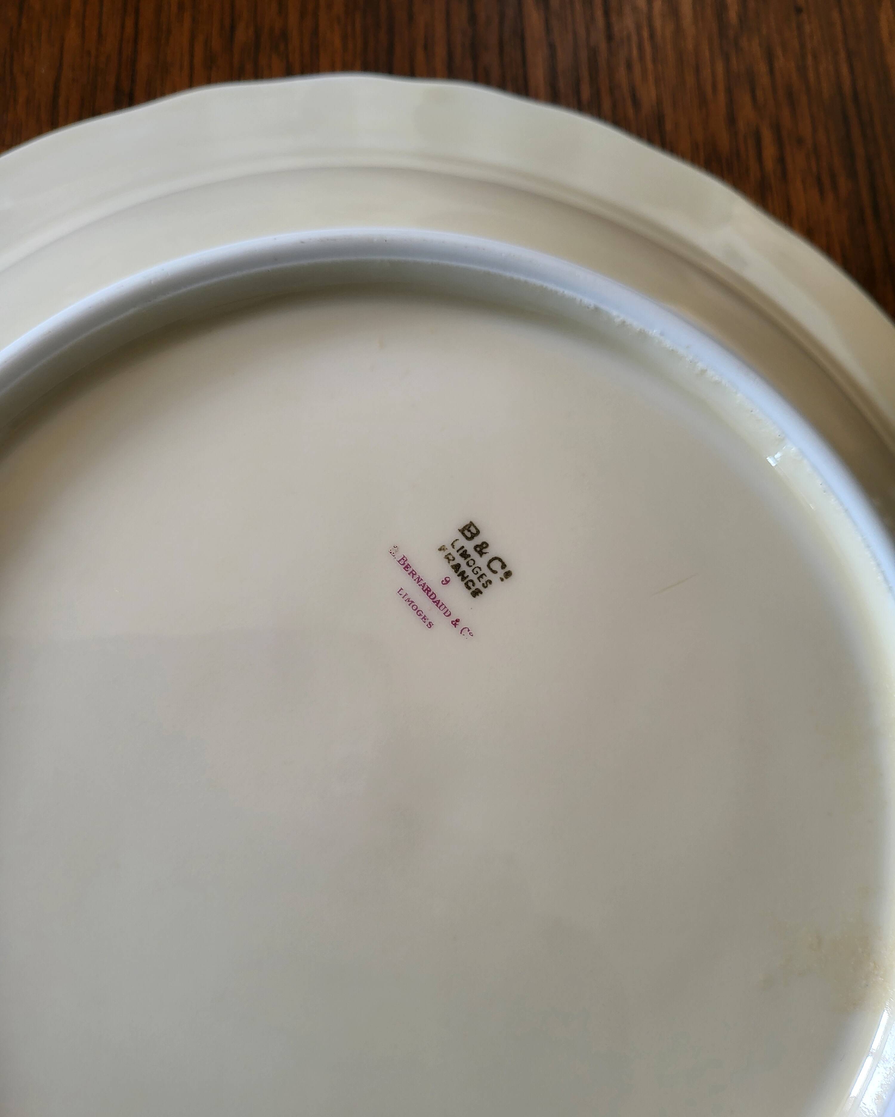 Limoges Bernardaud. Large Round Deep Plate