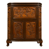 Meuble bar chinois sculpté en bois – XXe siècle