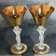"Pair of cocktail glasses attributed to Bayel, Bacchante model, in ve"