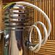 Pair of sconces "spring" chrome metal 70s