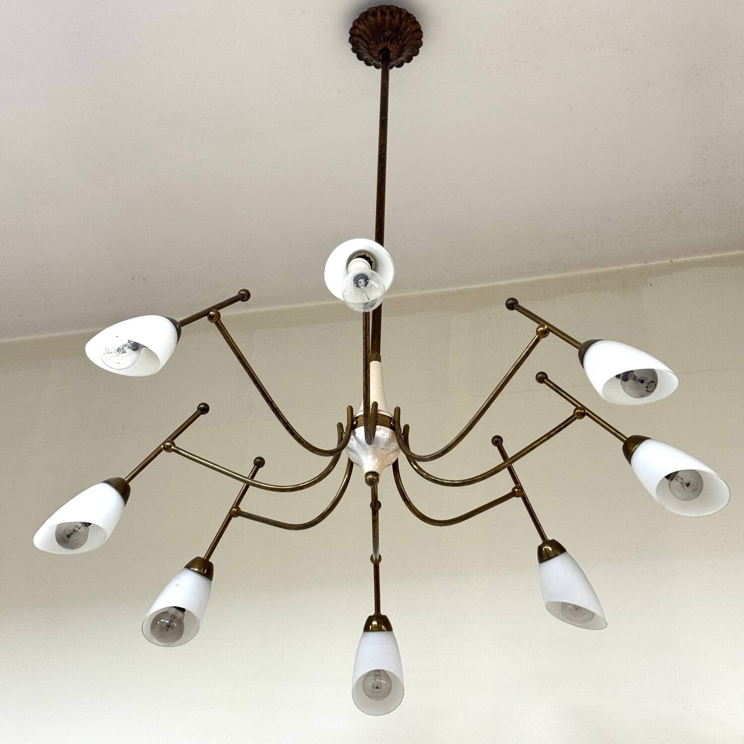 Stilnovo Style Vintage Chandelier from the 60s