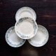 Mismatched vintage half-soup plates in ironstone - Green decor