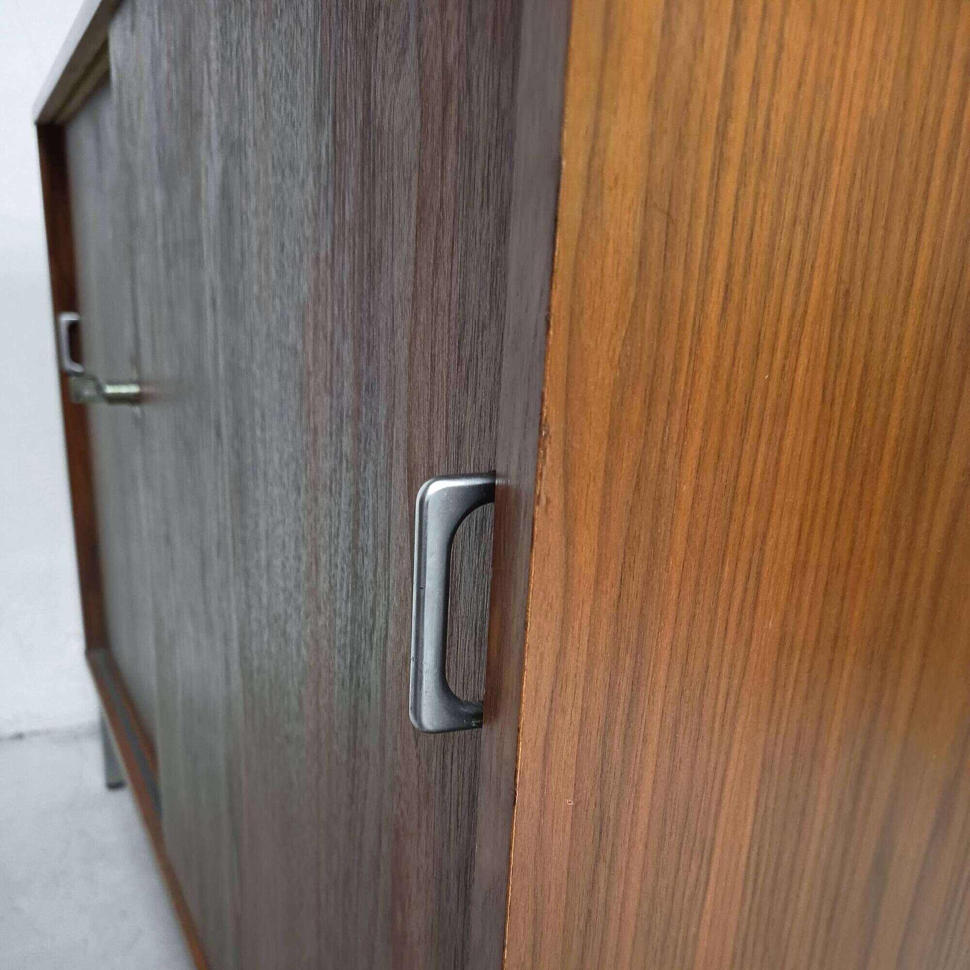 Meuble moderniste 2 portes coulissantes, 1960