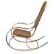 Vintage brass curved wooden rocking chair design