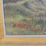 Paysage huile sur toile signée André Ruffin