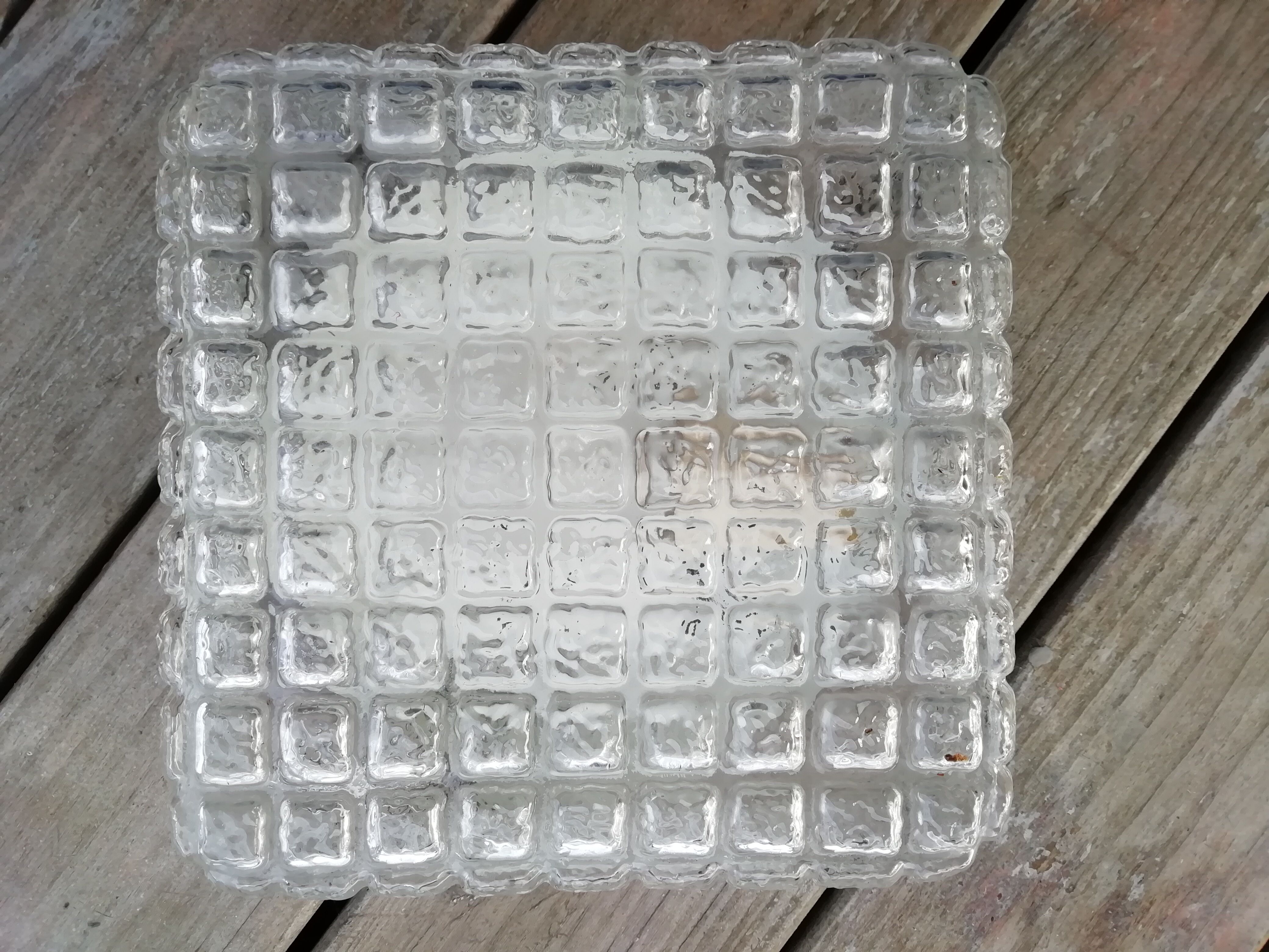 Square glass wall lamp