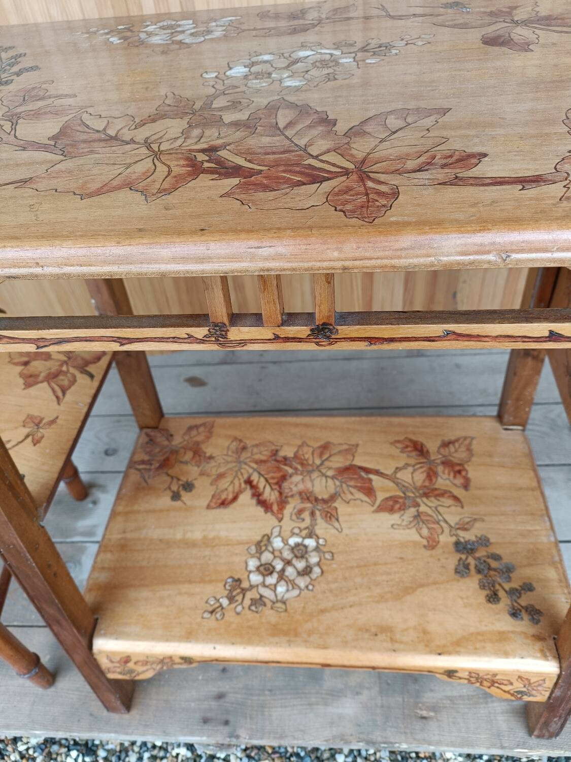 Low table with shutters, circa 1900, Nancy school