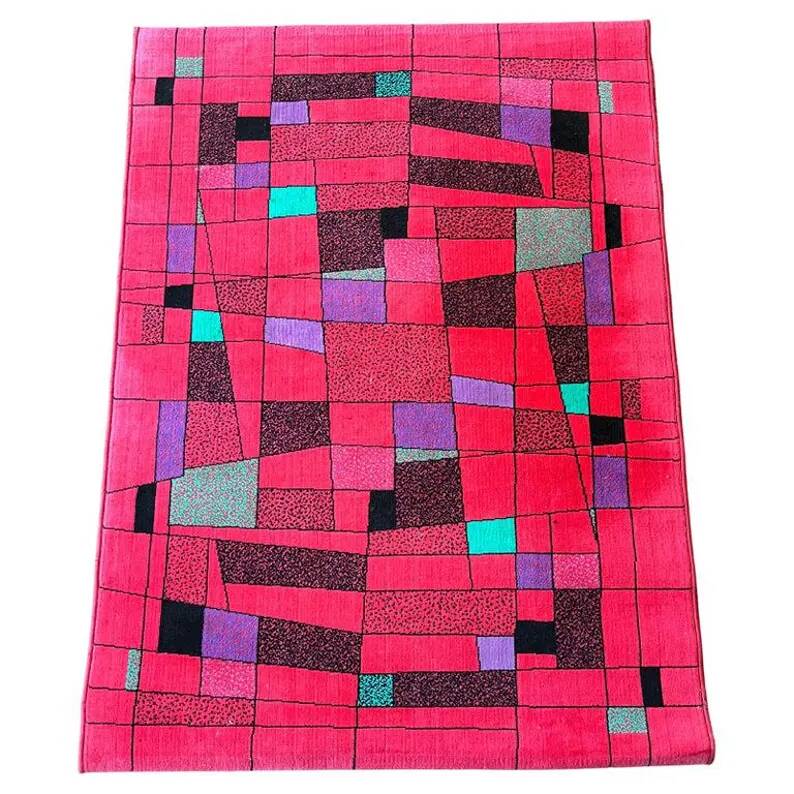 1980s small design geometric Abstract Rug/carpet, Czechoslovakia