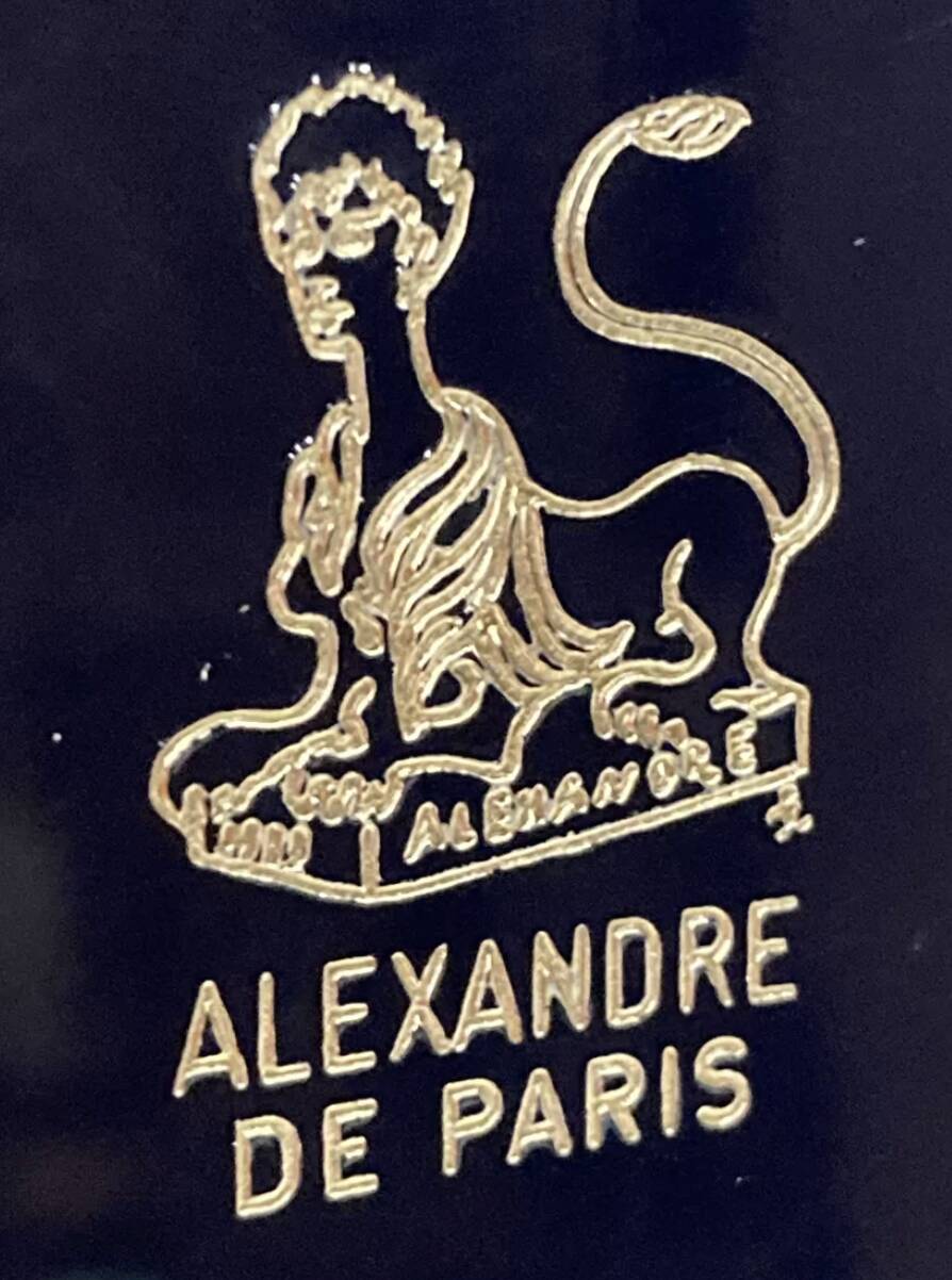 Small round wall mirror in dark blue bakelite 1960