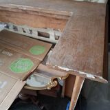 Oak fireplace mantel, Empire style.