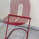 Swing Chair Jutta and Herbert Ohl Rosenthal Lübke 1982 Lacquered Red Steel