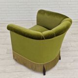 Danish velour armchair original condition beech wood 1960s