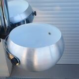 Suspension Lustre Space Age 1970 Eyeball Massive Art Belgium brushed aluminium