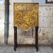 Cabinet of gilded and silvered leather, Art Nouveau, circa 1920 – Spain