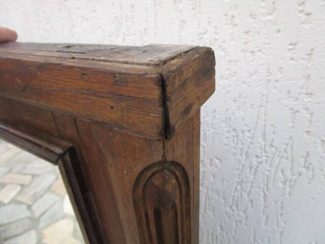 Large antique oak mirror