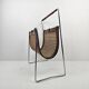 Italian Magazine Rack with Rattan, 1980's