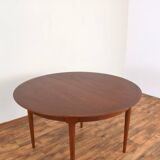 Table à manger extensible en teck danois du milieu du siècle, années 1960.