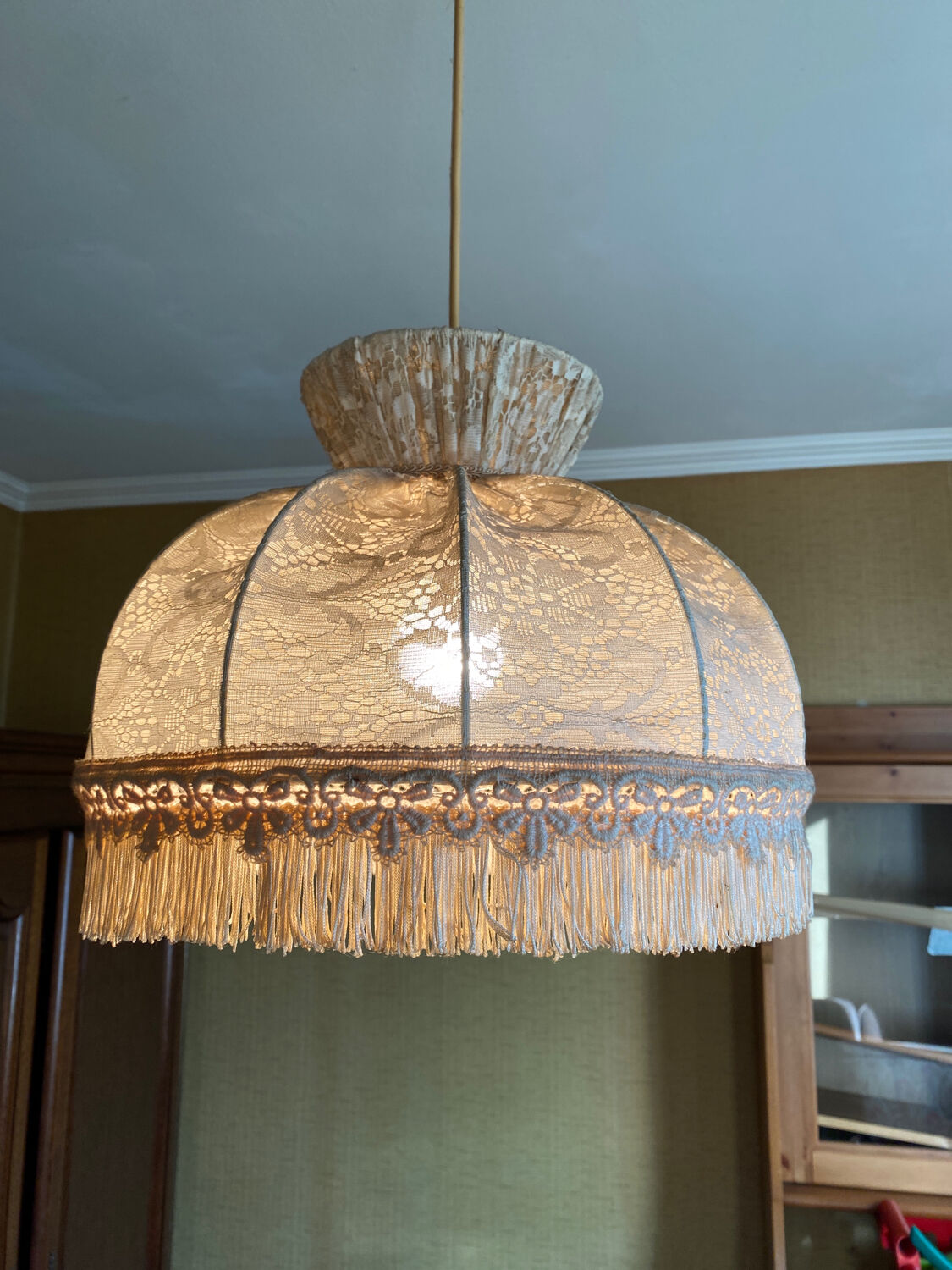 Vintage lace chandelier