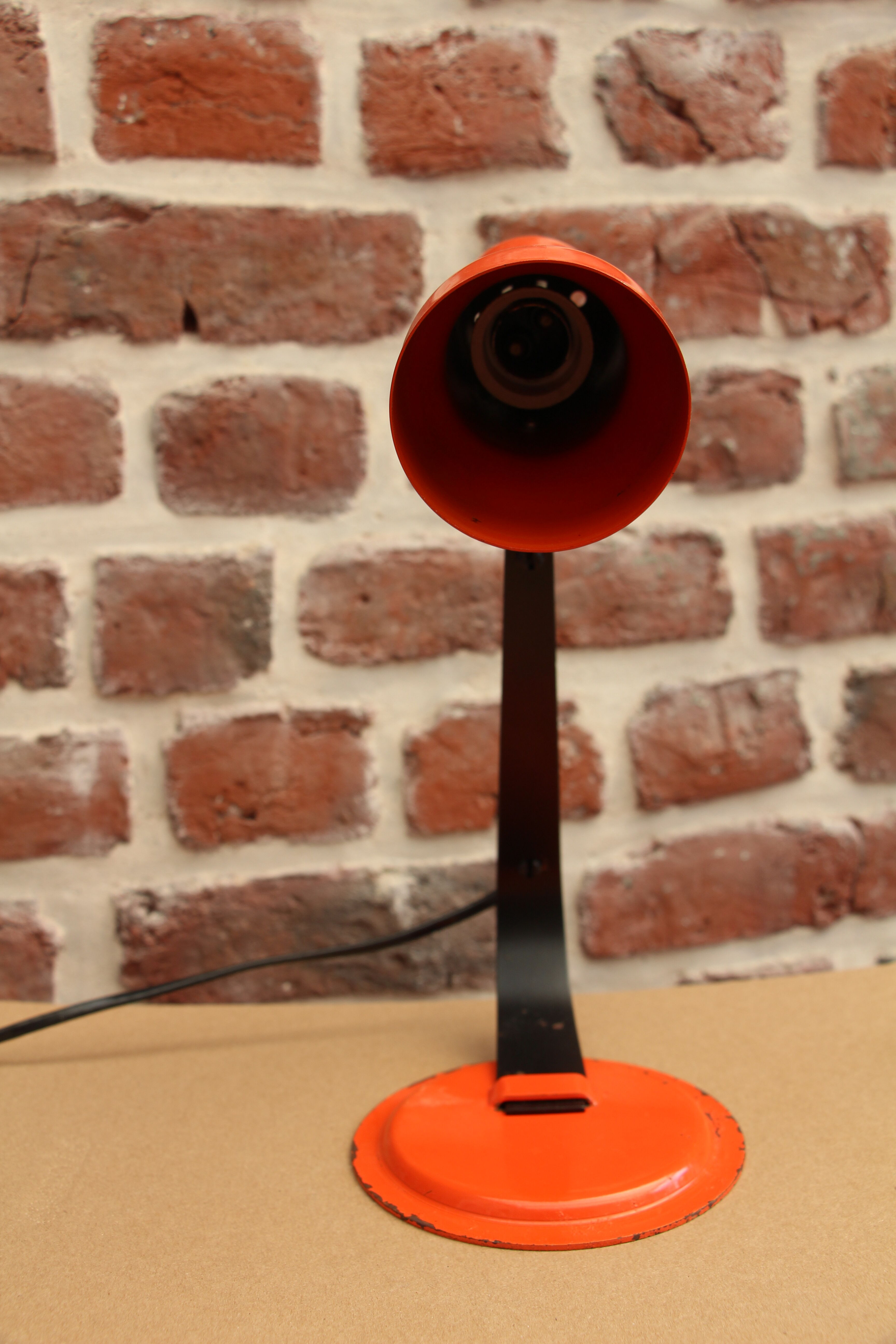 Vintage orange desk spot lamp 60"s