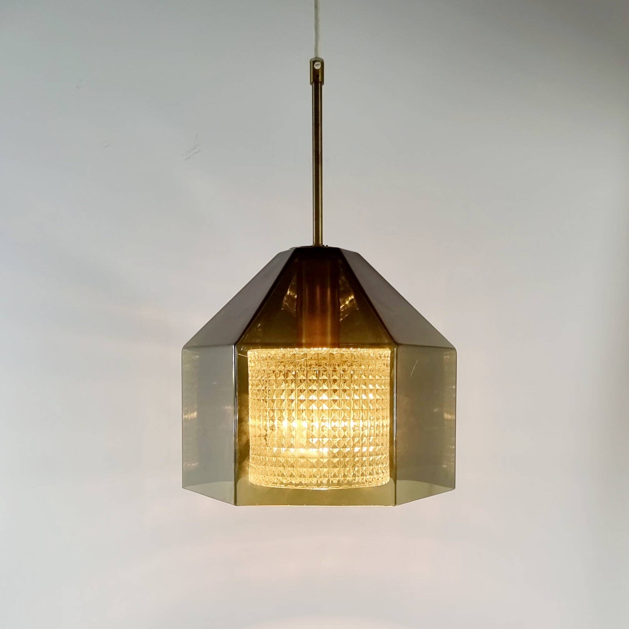 Mid-Century Scandinavian Glass Ceiling Light by Carl Fagerlund for Orrefors, 1960s
