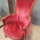 Directoire period bergère in red velvet.
