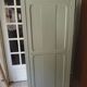 Vintage Parisian wardrobe with 1 vintage door re-enchanted in verdigris