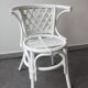 Ensemble table et chaises en rotin blanc