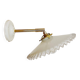 Applique abat-jour vintage en opaline blanche