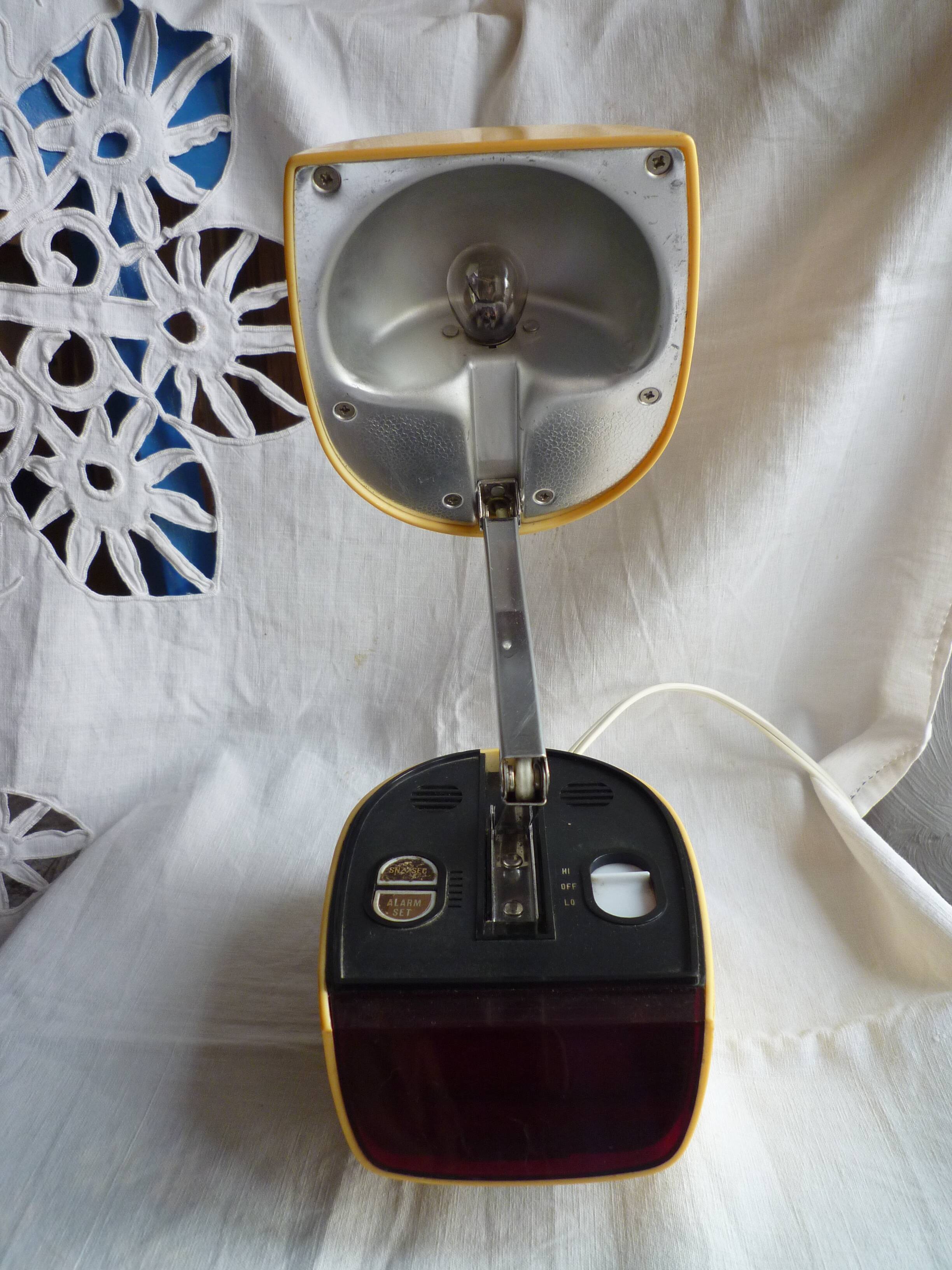 Articulated bedside alarm alarm lamp "Space Age" 70s