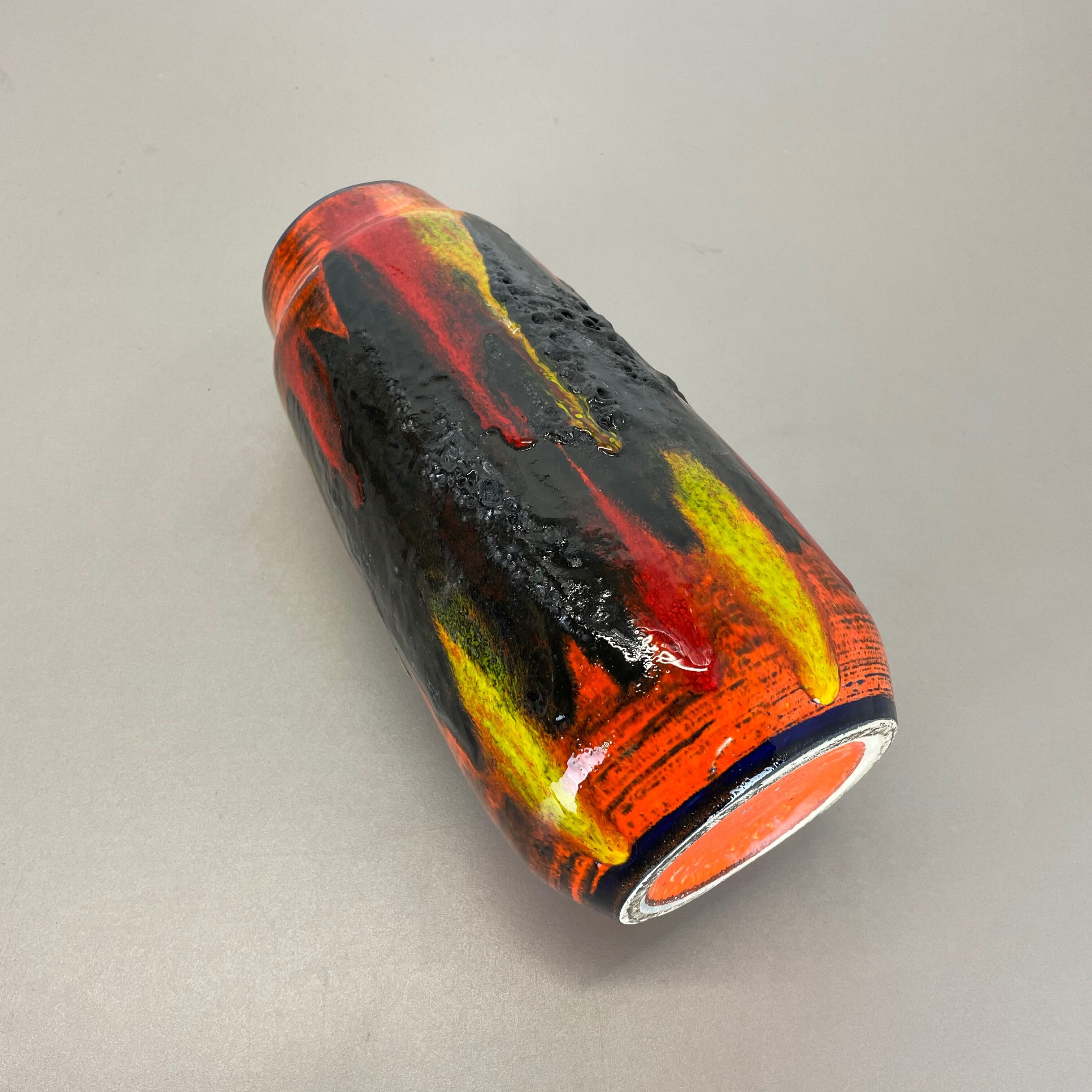 R fat lava multi-color vase scheurich, germany wgp, 1970s