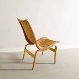 Swedish Sculptural Mid Century Wooden Armchair by Bruno Mathsson, 1960s
