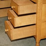 Vintage 1970 tripod desk by Robert Mouseman Thompson with a planed top.