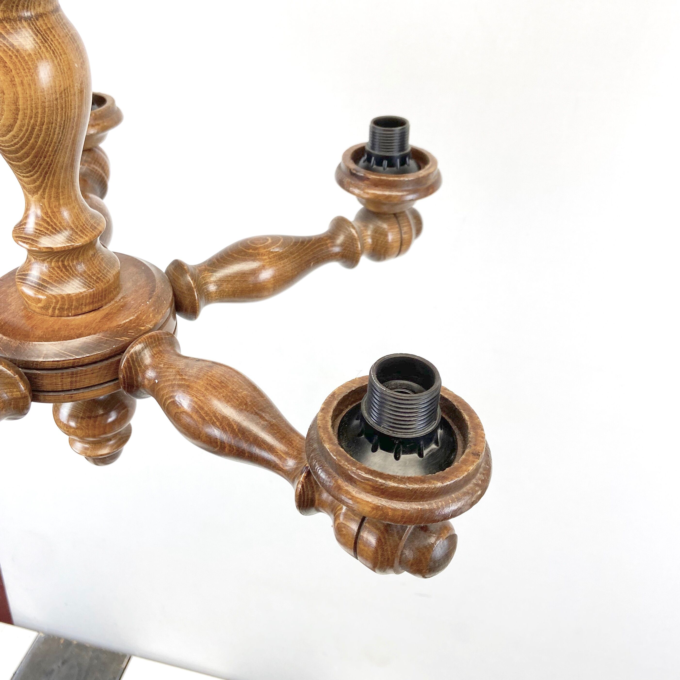 Rustic wooden chandelier - 5 fires - seaside