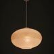 Czechoslovak Opaline Glass and Gold Pendant Light, 1970s