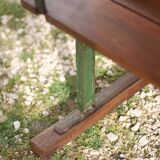 Vintage desk, wooden and metal children's desk, school desk